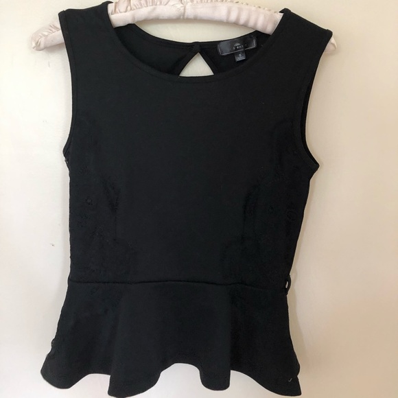 Black peplum top - Picture 2 of 3